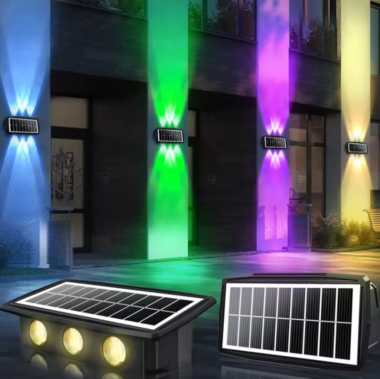 Luz Solar Multicolor LED para Pared