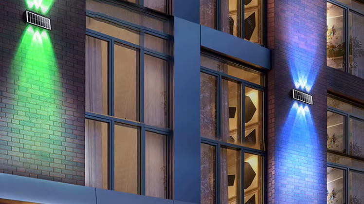 Luz Solar Multicolor LED para Pared