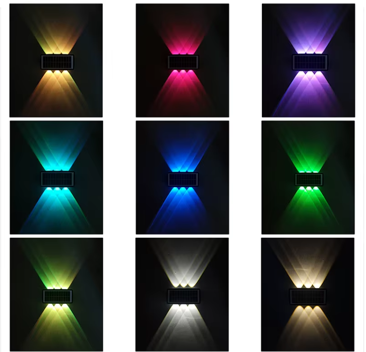 Luz Solar Multicolor LED para Pared